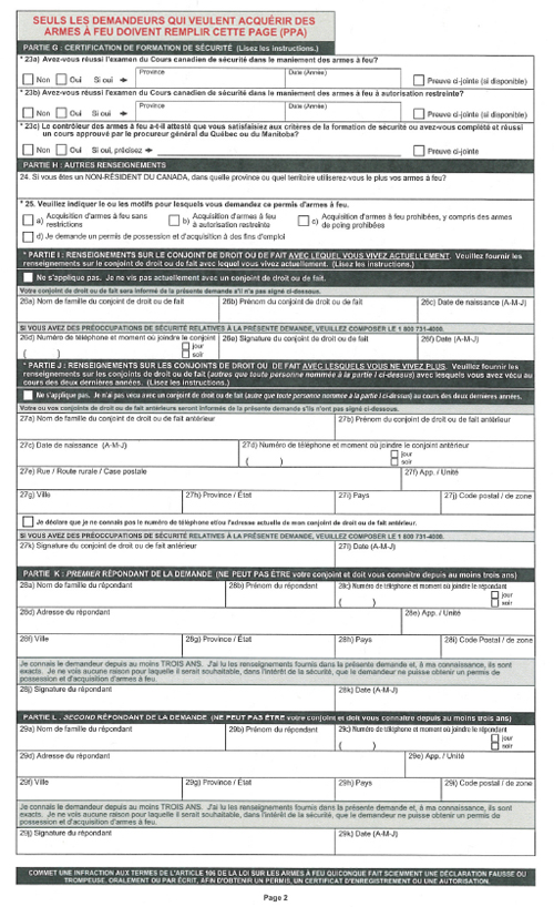 Formulaire de demande de permis d'armes à feu - copie numérisé - p4