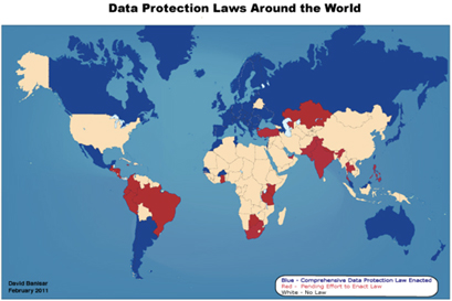 Lois sur la protection des données mondiales