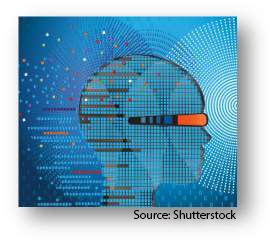 Artwork depicting a computer-augmented human. Source: Shutterstock