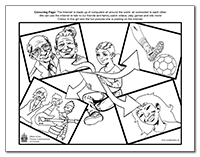 Thumbnail of the Colouring page activity sheet, described in the text description that immediately follows.