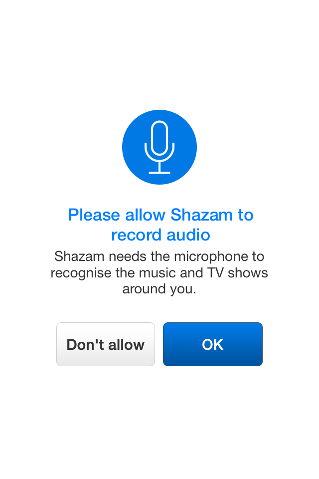Shazam on iOS