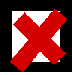Icon of an X, meaning: does not.